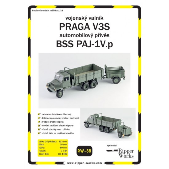 Praga V3S z przyczepą BSS PAJ-1V.p