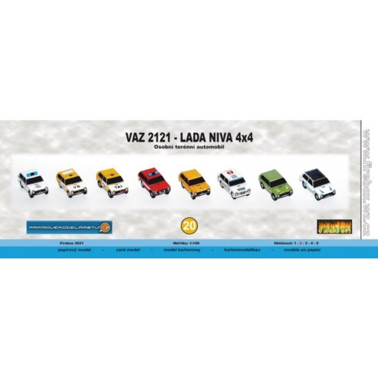 VAZ 2121 - LADA NIVA 4x4 - zestaw 8 modeli