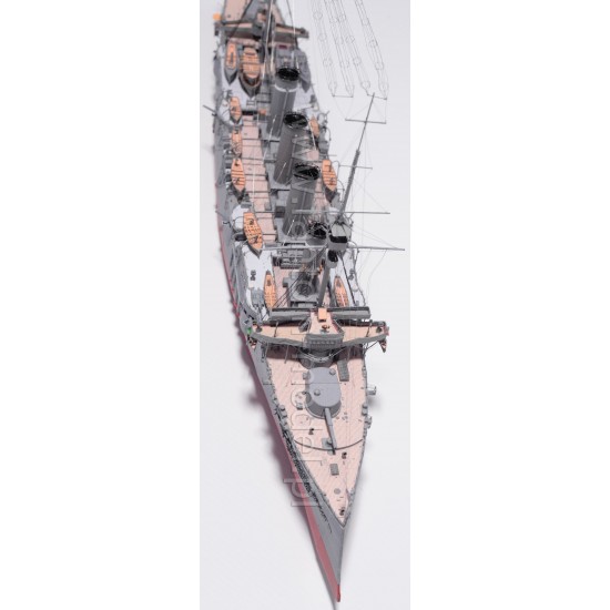 Brytyjski krążownik pancerny HMS Good Hope, skala 1:300