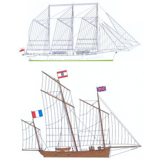 Iskra - szkuner szkolny Marynarki Wojennej  & Łucja Małgorzata - żaglowiec typu chasse-marée - Francja