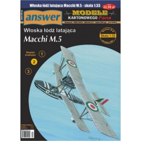 Włoska łódź latająca Macchi M.5 wydanie II
