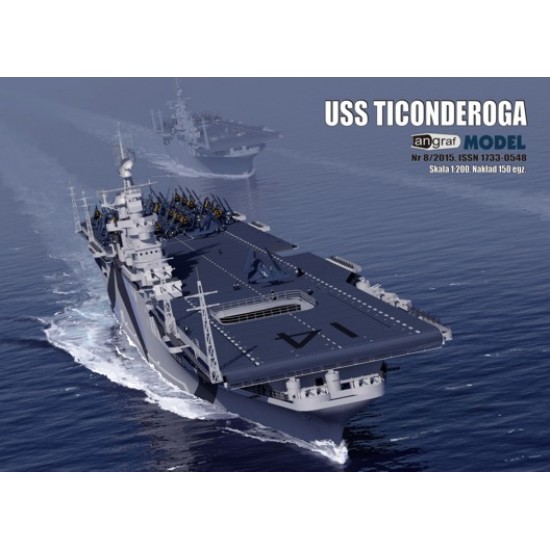 USS TICONDEROGA, model + wręgi + laserowo wycinane detale